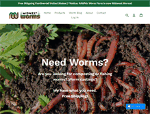 Tablet Screenshot of midwestworms.com